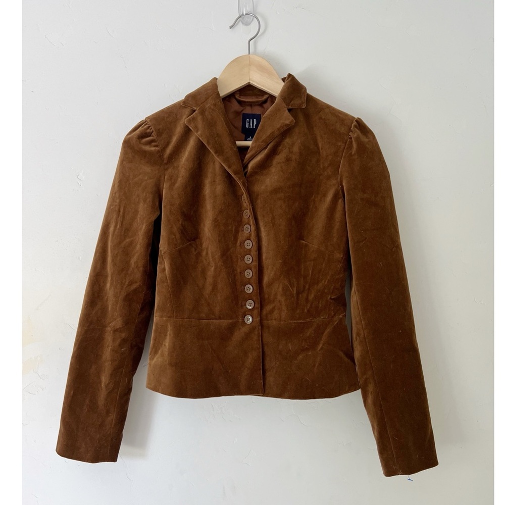 GAP Victorian Brown Velvet Blazer